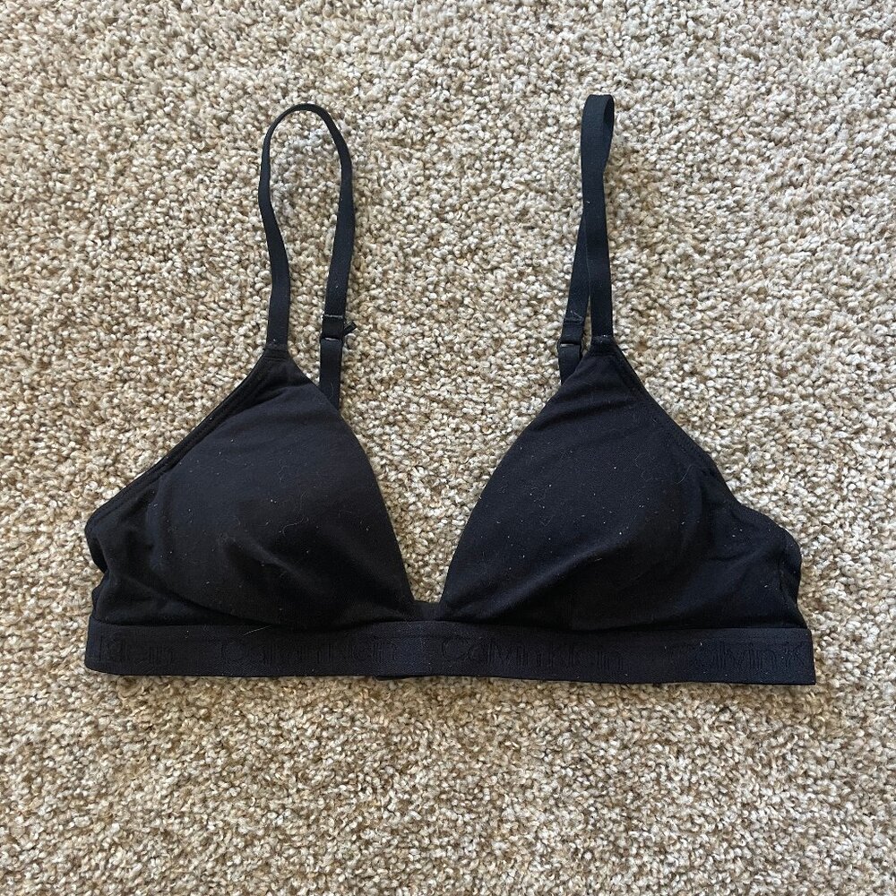 Calvin Klein black triangle bralette